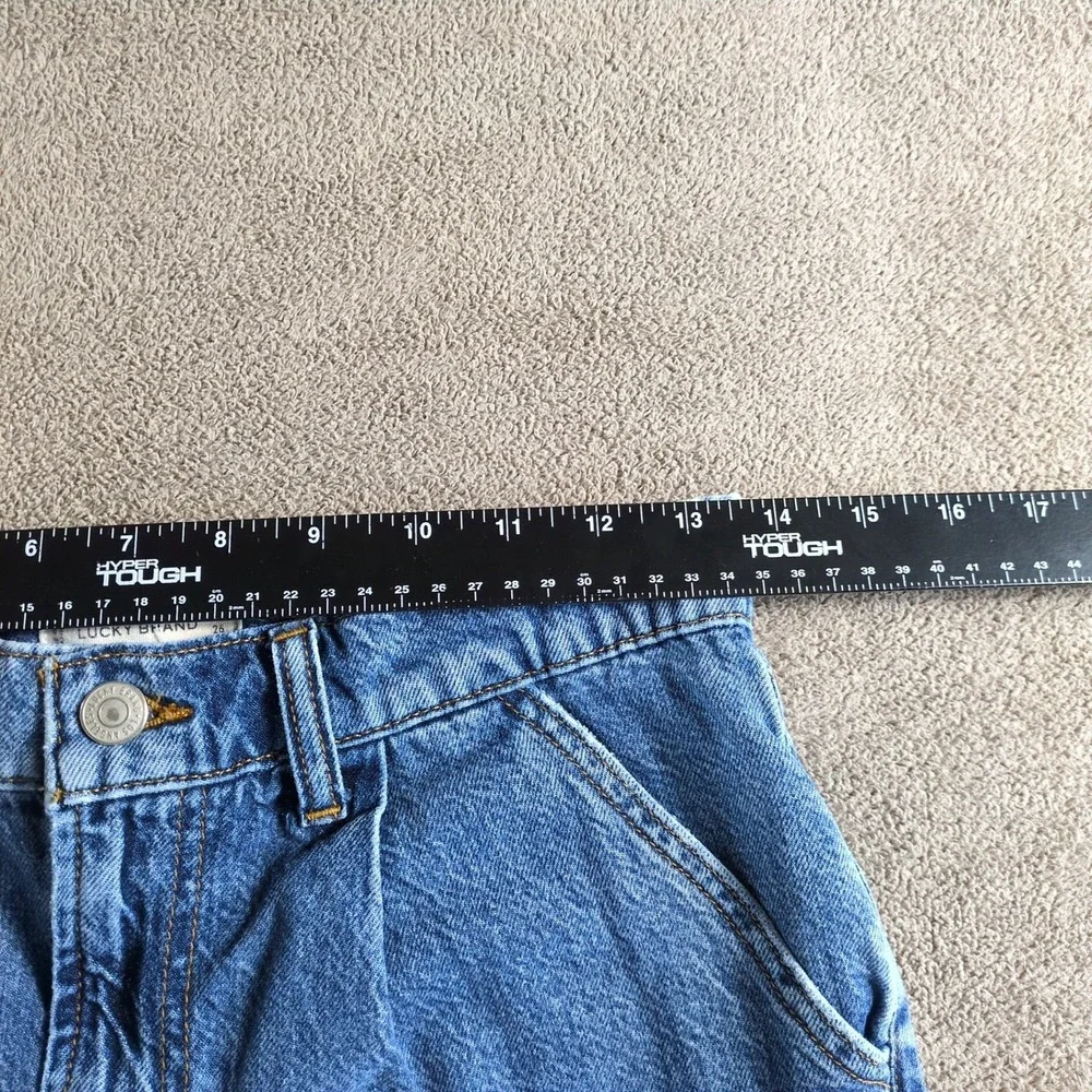 Lucky Brand Womens Denim Jean‎ Shorts Blue Size 26 High Rise Pleated Y2K - Picture 4 of 8